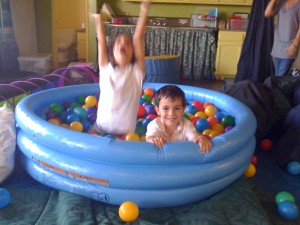 kids in the ball pit